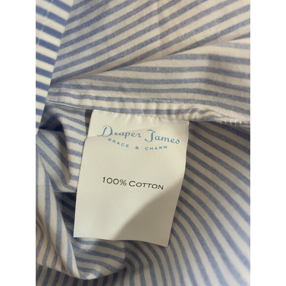 Draper James Cloister Stripe Flutter Top Blue With White Stripes Cotton Size 6 - Picture 15 of 16